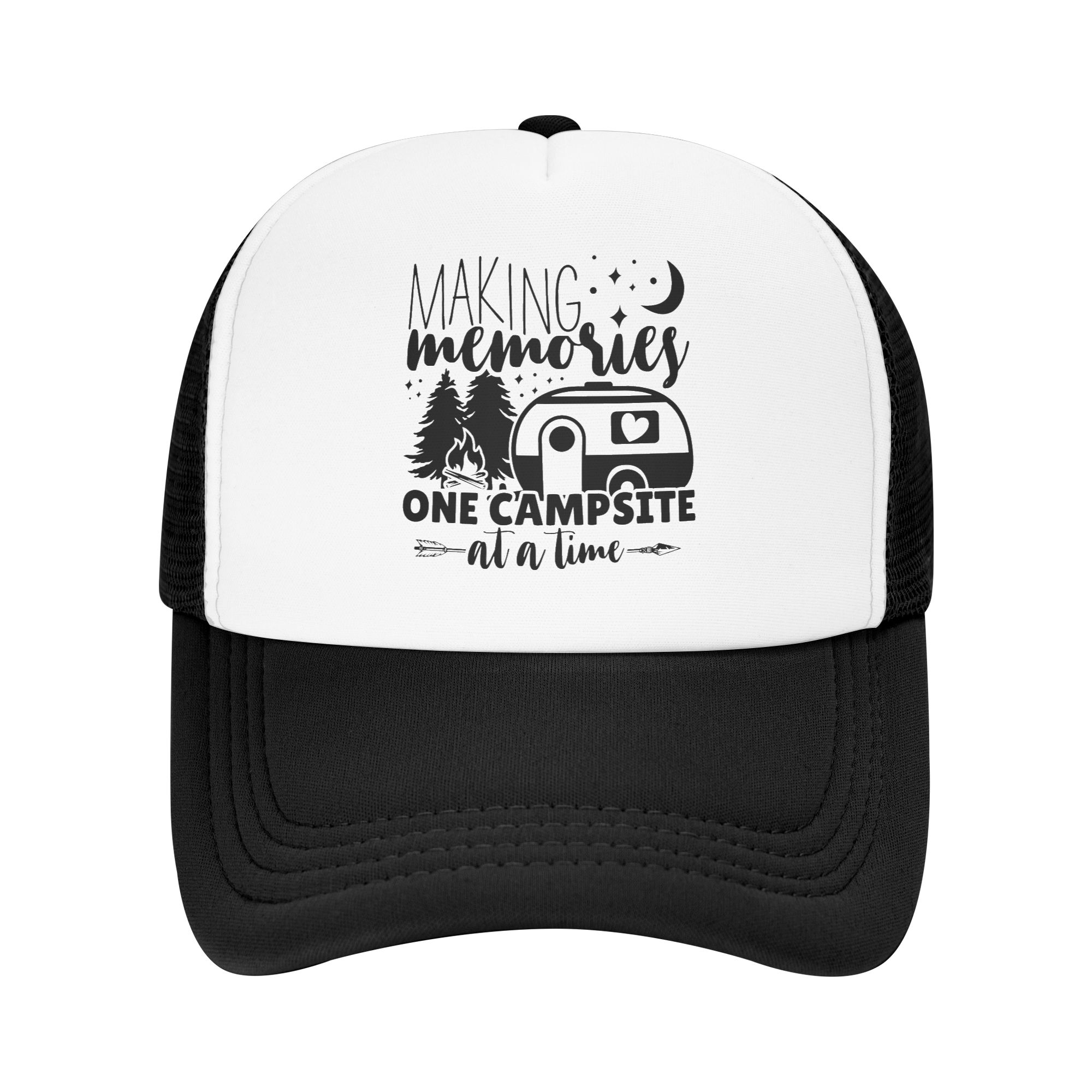 Trucker Hat Cap - Klasik Unisex Macera Kamp Mutlu Camper
