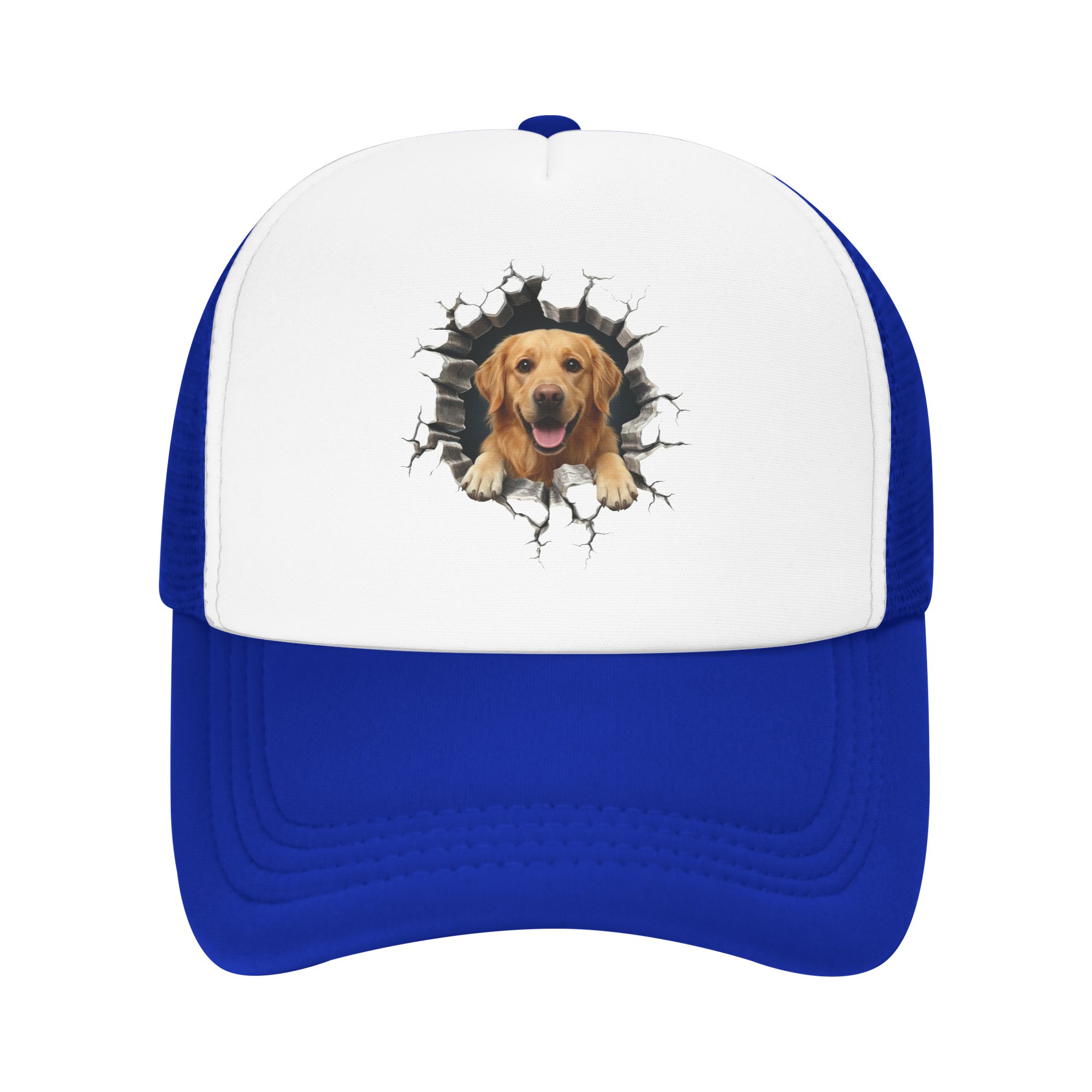 Trucker Hat Cap - Breaking Through Golden Retriever beyzbol şapkası
