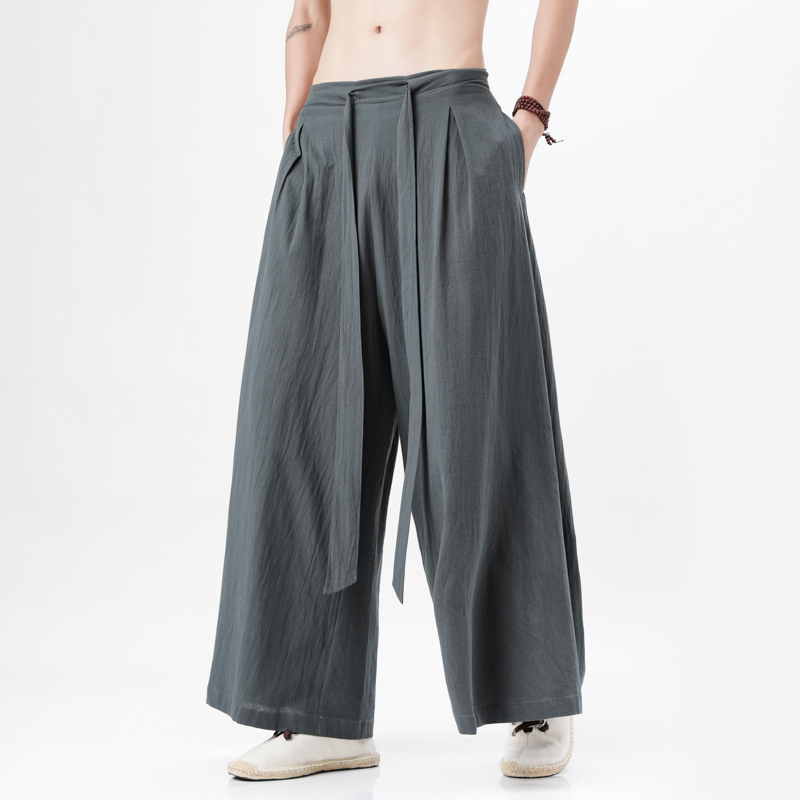 Chino Pants Men - 2023 Çin Tarzı Harajuku Keten Pamuk