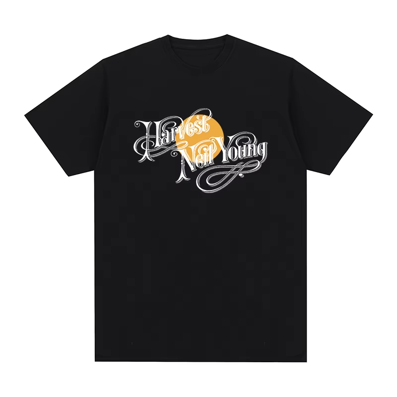 Mens Fashion In The 90S - Neil young harvest Vintage T-shirt 90S