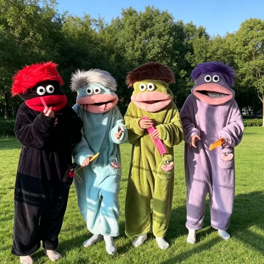 Mens Fashion Jumpsuit - Sıcak Büyük Ağızlı Canavar Sevimli Komik