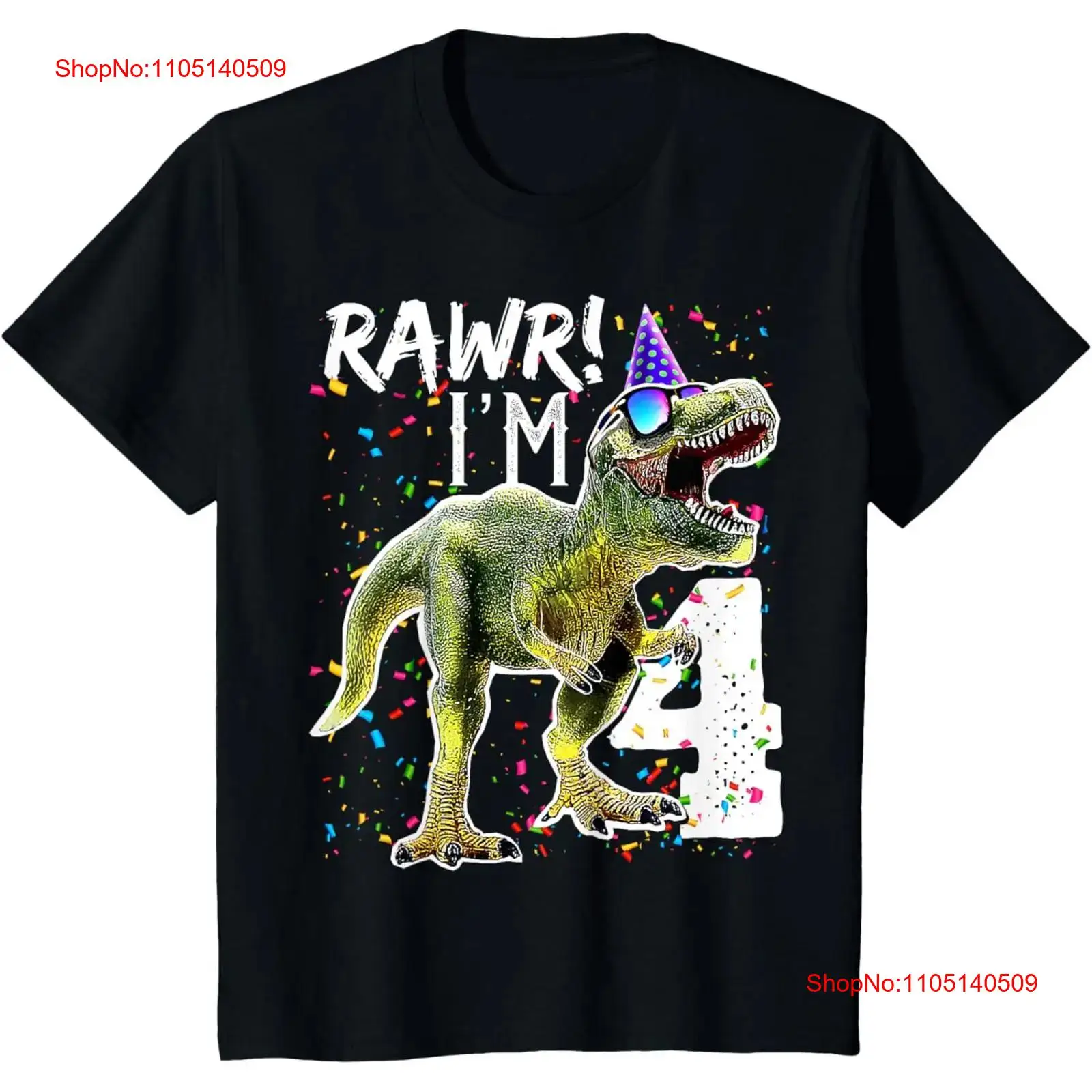 Men Fashion Kids - Çocuklar Rawr Ben 4 Yaşındayım 4.