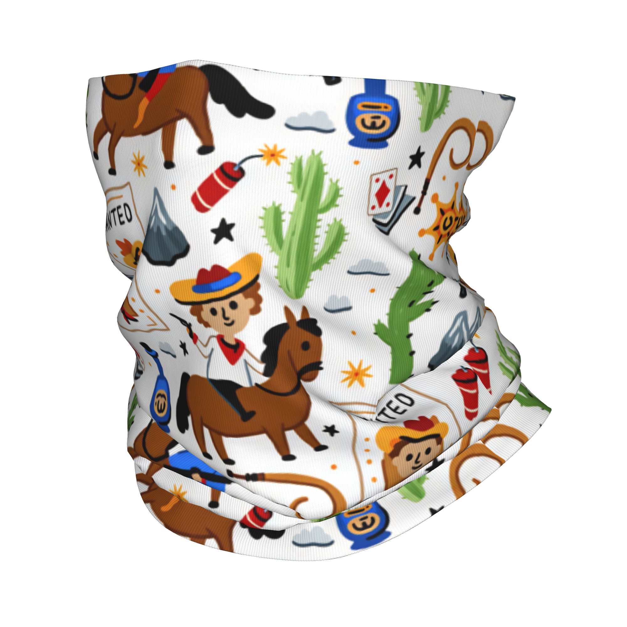 Men Fashion Kids - Karikatür Çocuklar Batı Kovboy Balaclava Avcılık