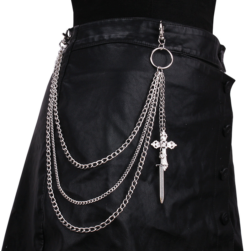 Leather Belt Braided - Hip Hop Kafatası Çapraz Pantolon Bel