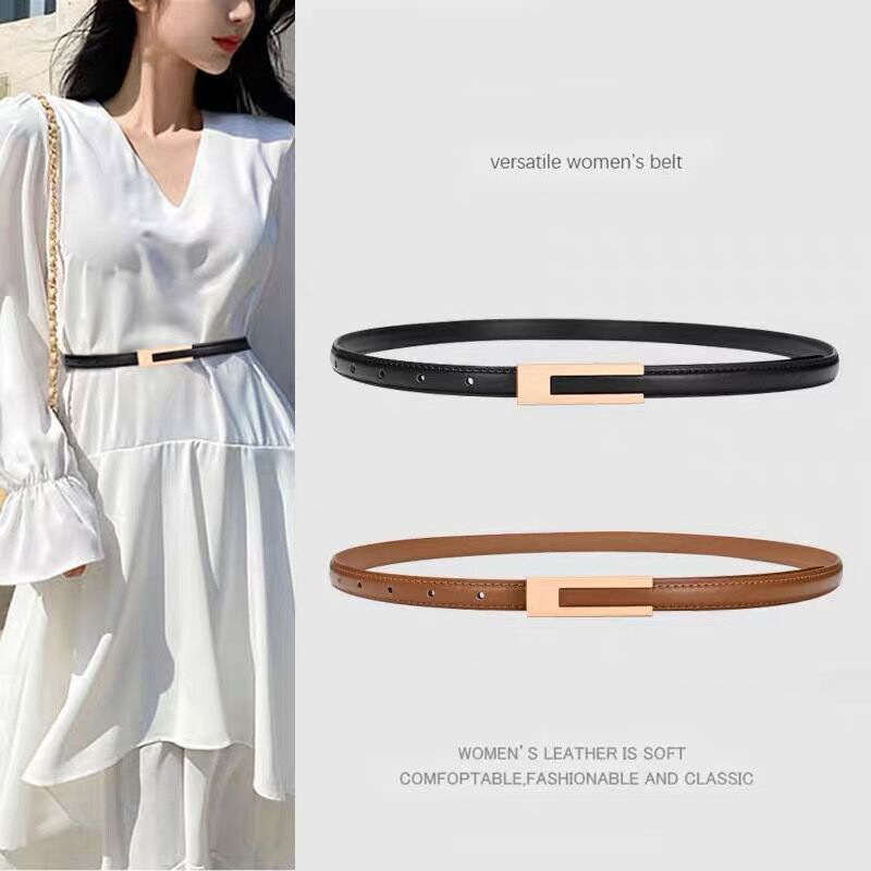Leather Belt Braided - Kadın Hakiki Deri Kemer Moda Sığır