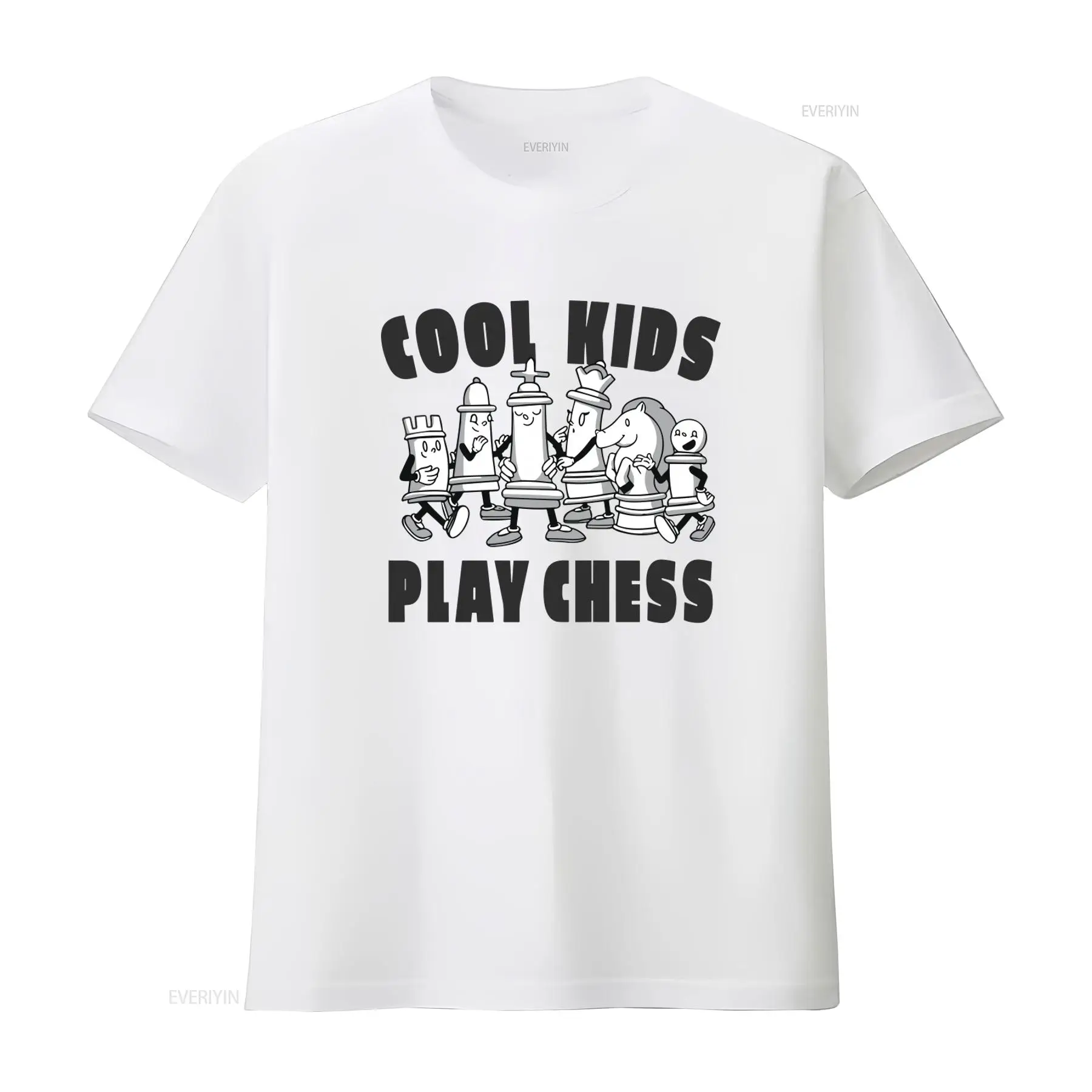 Men Fashion Kids - Cool Kids Play Chess %100 Pamuklu