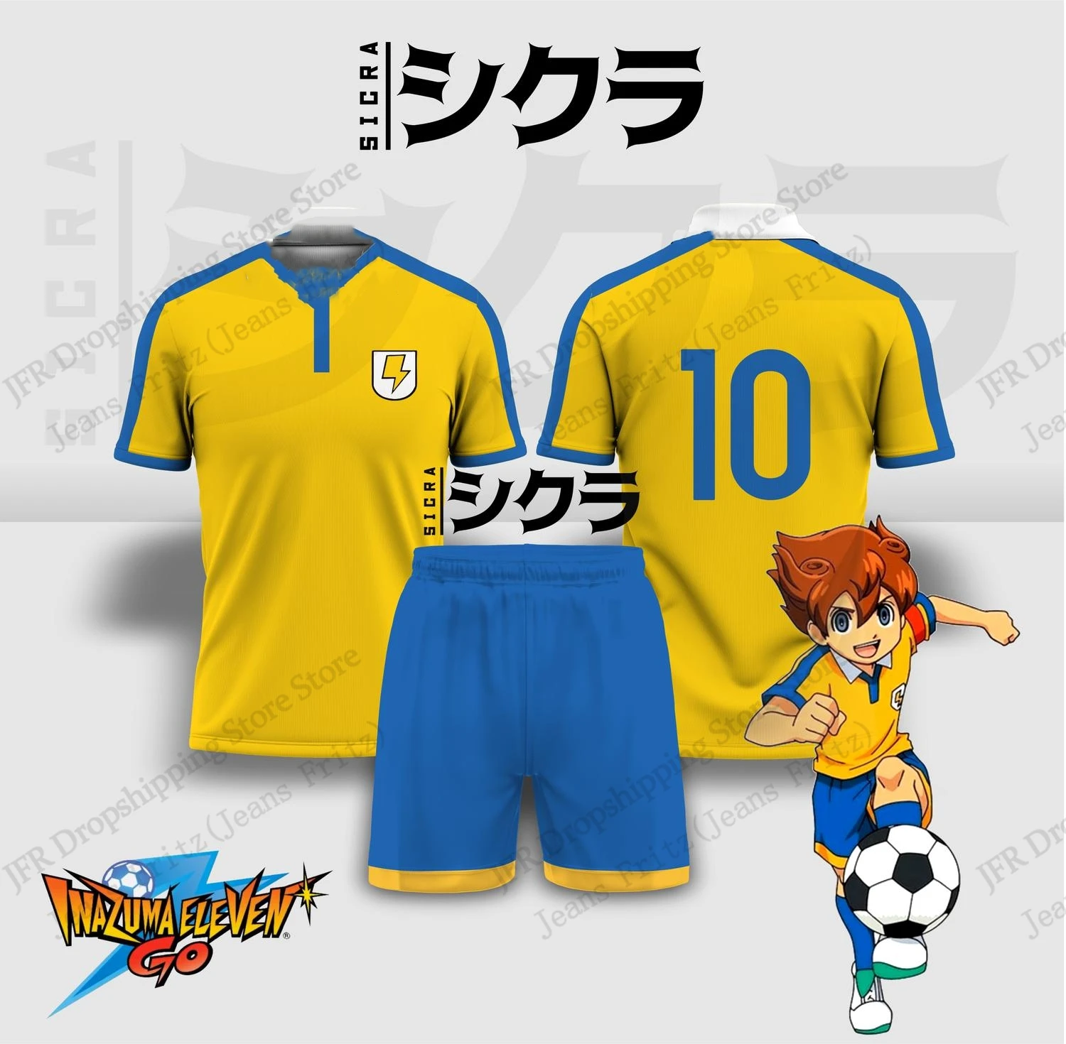 Men Fashion Kids - Jersey Seti Jersey Inazuma Eleven Anime