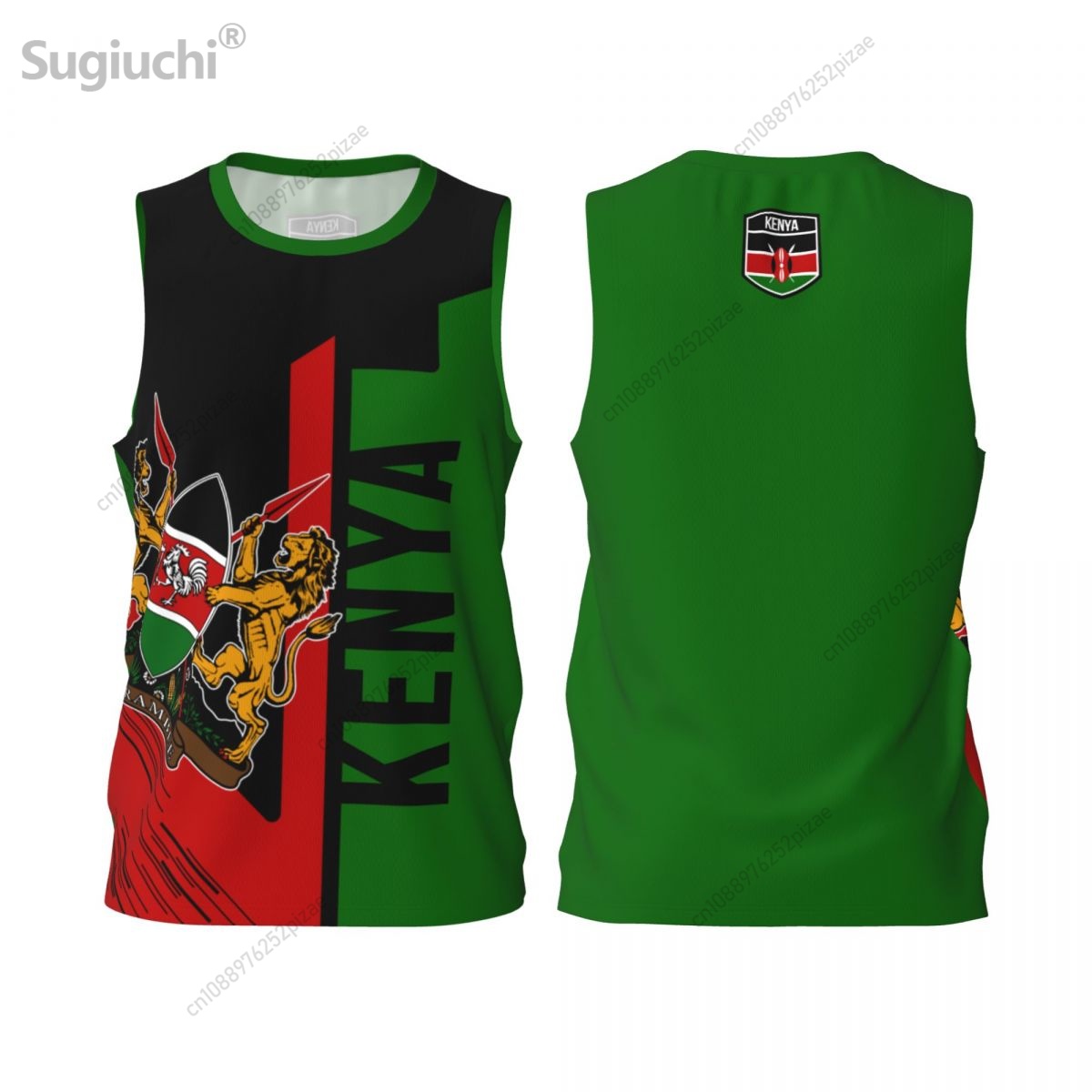 Men'S Fashion Names - Özel ad numarası Kenya 3D bayrak