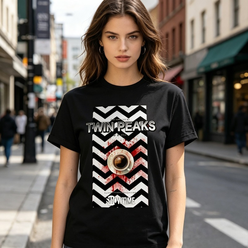 Mens Fashion In The 90S - Twin Peaks Grafik T Shirt 90'lar