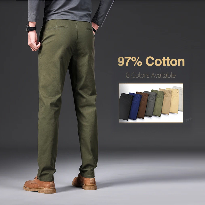 Kaliteli %97 Pamuk erkek Rahat - Chino Pants Men incelemesi ve fiyatı