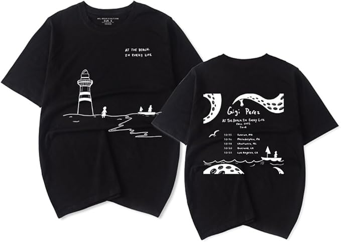 Gigi Perez T-Shirt at The Beac - Mens Fashion In The 90S incelemesi ve fiyatı