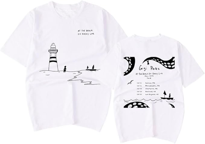 Gigi Perez T-Shirt at The Beac - Mens Fashion In The 90S incelemesi ve fiyatı