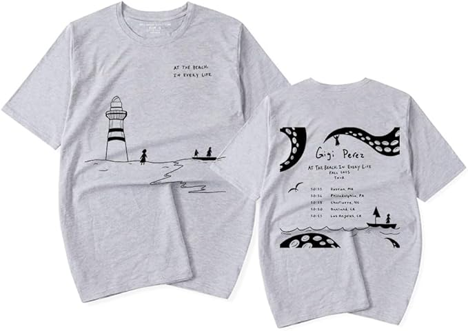 Gigi Perez T-Shirt at The Beac - Mens Fashion In The 90S incelemesi ve fiyatı