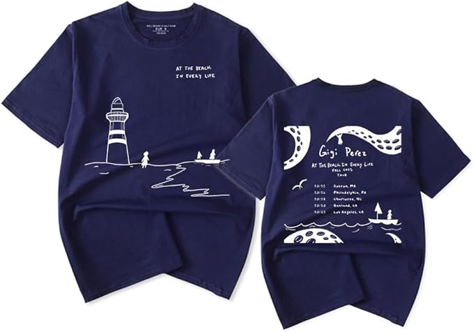 Gigi Perez T-Shirt at The Beac - Mens Fashion In The 90S incelemesi ve fiyatı