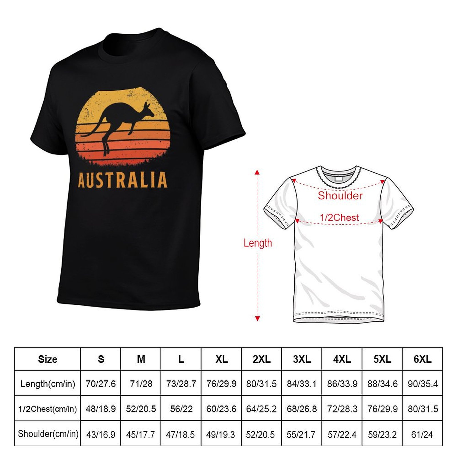 Avustralya Retro Kanguru Tişör - Mens Fashion Australia incelemesi ve fiyatı