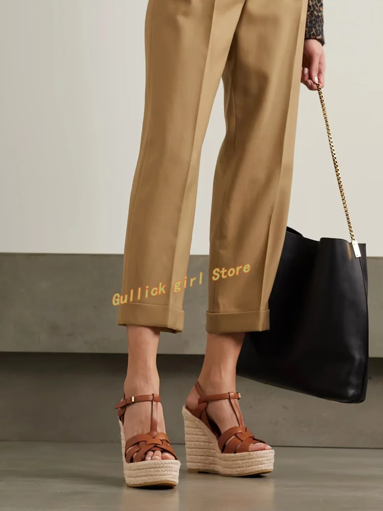 Takozlar platformu örgü sandal - Leather Belt Braided incelemesi ve fiyatı